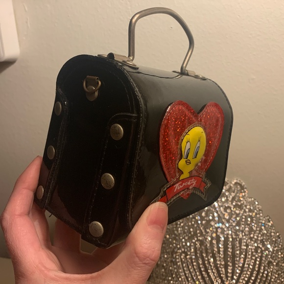 VTG Tweety Bird Mini bag! Looney Tunes trademarked merch! RARE! Vinyl pursette - Picture 4 of 9
